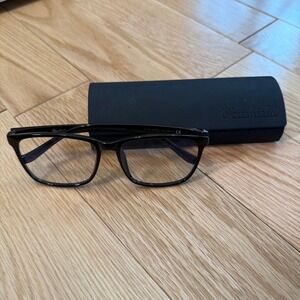 Occushield Parker Shiny Black No Prescription Thin Blue Light Glasses w/ Case